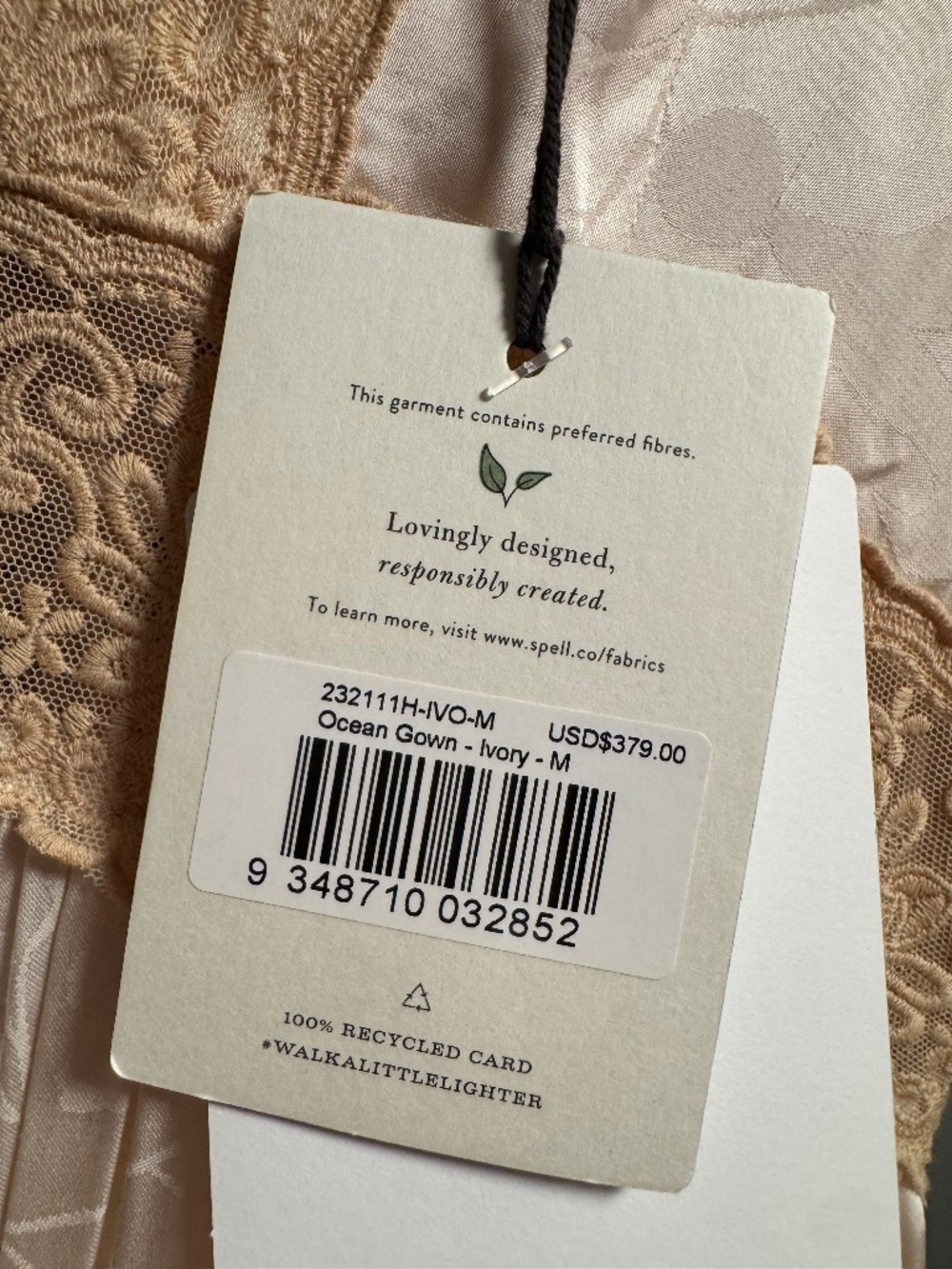 NWT Spell Oceans Gown Ivory Medium - Picture 6 of 14